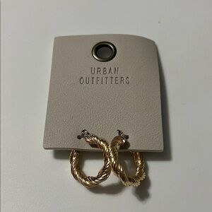 Urban Outfitters Gold Rope Hoop Earrings